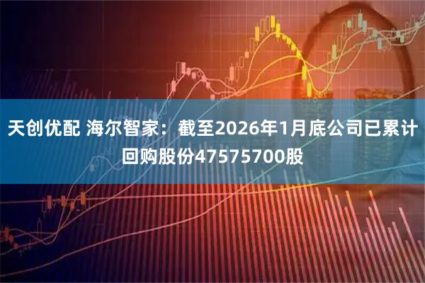 天创优配 海尔智家：截至2026年1月底公司已累计回购股份47575700股