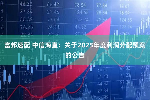 富邦速配 中信海直：关于2025年度利润分配预案的公告